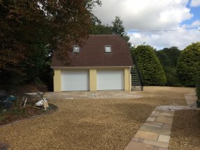 	Double garage with office