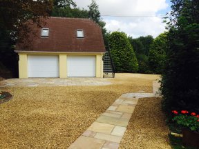 	Double garage with office