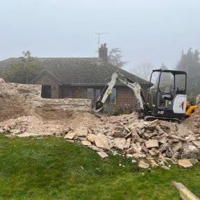Collapsed wall