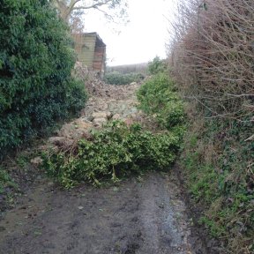 Fallen wall